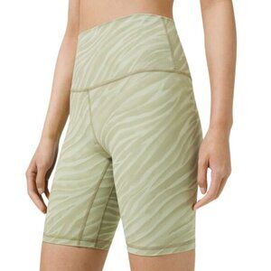 Lululemon Align Short Nulu 8" Le Tigre Camo Green Fern Multi Size 4